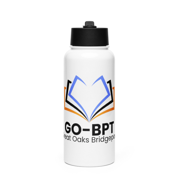 Great Oaks Charter School Stainless Steel Water Bottle with a Straw Lid