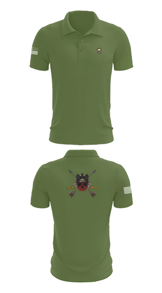Short Sleeve Performance Polo, HHC 1ST BN 65TH INF REG, , Teamtime, Team time, sublimation, custom sports apparel, team uniforms, spirit wear, spiritwear, sports uniforms, custom shirts, team store, custom team store, fundraiser sports, apparel fundraiser