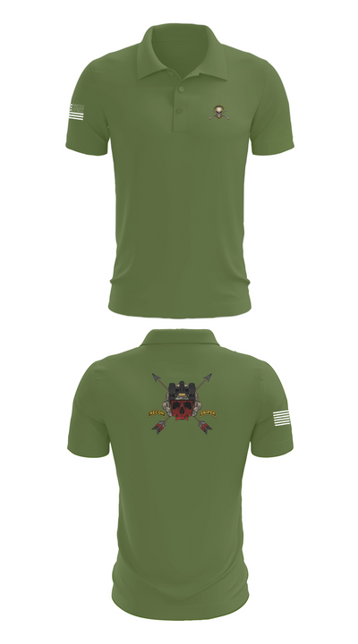 HHC 1ST BN 65TH INF REG 37027078 Short Sleeve Performance Polo - 47