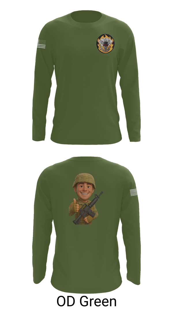 Long Sleeve Performance Shirt, 2-69 GCo, Army, Teamtime, Team time, sublimation, custom sports apparel, team uniforms, spirit wear, spiritwear, sports uniforms, custom shirts, team store, custom team store, fundraiser sports, apparel fundraiser
