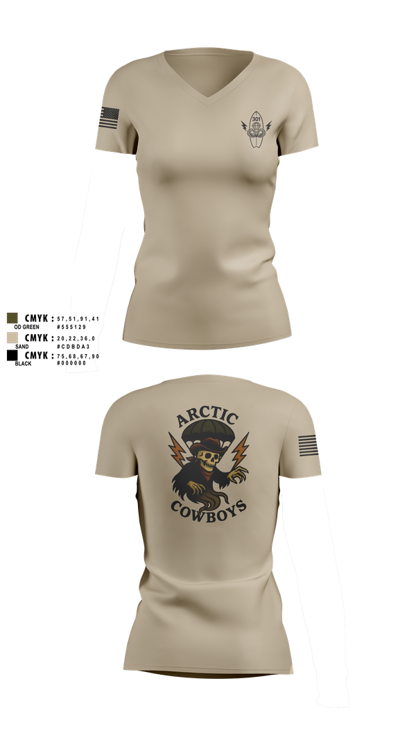 Womens Short Sleeve Vneck Shirt, 301, Army, Teamtime, Team time, sublimation, custom sports apparel, team uniforms, spirit wear, spiritwear, sports uniforms, custom shirts, team store, custom team store, fundraiser sports, apparel fundraiser