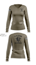 D Platoon 37319682 Women's Long Sleeve V-neck Shirt - 101