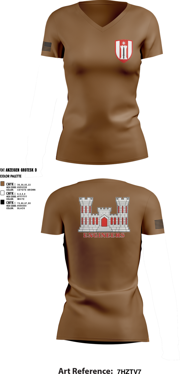 Womens Short Sleeve Vneck Shirt, 450th / 485th ACPs, Army, Teamtime, Team time, sublimation, custom sports apparel, team uniforms, spirit wear, spiritwear, sports uniforms, custom shirts, team store, custom team store, fundraiser sports, apparel fundraiser