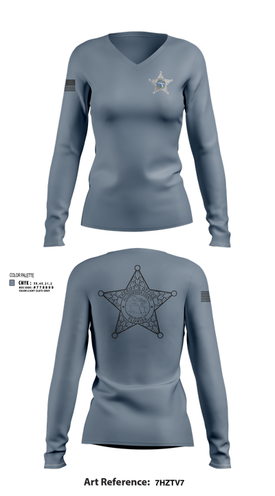 District I Street Crimes 1468514 Women's Long Sleeve V-neck Shirt - 102