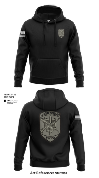 Hoodie, Goon Squad PRPD, Police, Teamtime, Team time, sublimation, custom sports apparel, team uniforms, spirit wear, spiritwear, sports uniforms, custom shirts, team store, custom team store, fundraiser sports, apparel fundraiser