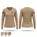 70th clearance company Women's Long Sleeve V-neck Shirt - 1