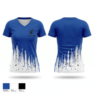 Womens Short Sleeve Vneck Shirt, Northwest Mississippi Wolves, Men's Basketball, Teamtime, Team time, sublimation, custom sports apparel, team uniforms, spirit wear, spiritwear, sports uniforms, custom shirts, team store, custom team store, fundraiser sports, apparel fundraiser