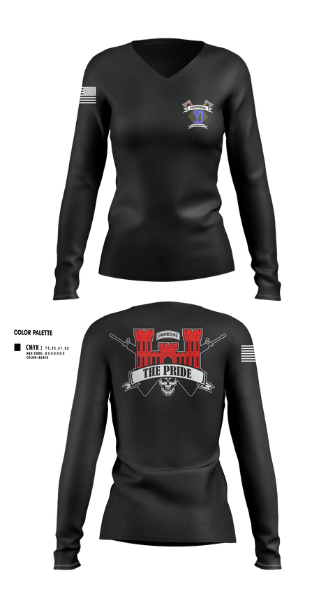Womens Long Sleeve Vneck Shirt, 181EVCC, , Teamtime, Team time, sublimation, custom sports apparel, team uniforms, spirit wear, spiritwear, sports uniforms, custom shirts, team store, custom team store, fundraiser sports, apparel fundraiser