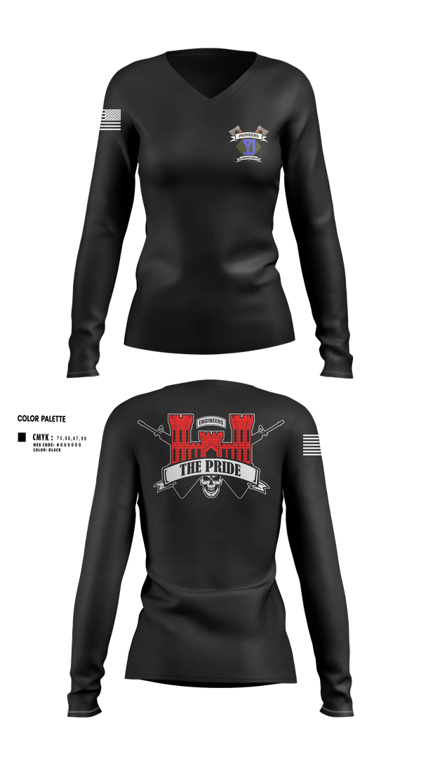 Womens Long Sleeve Vneck Shirt, 181EVCC, , Teamtime, Team time, sublimation, custom sports apparel, team uniforms, spirit wear, spiritwear, sports uniforms, custom shirts, team store, custom team store, fundraiser sports, apparel fundraiser