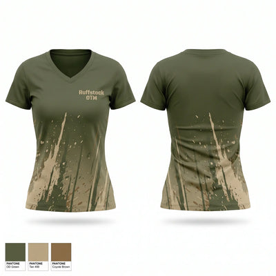 Ruffstock OTM Women's Short Sleeve V-neck Shirt - 1