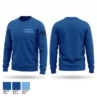 Crew Neck Sweatshirt, Hatzalah of Baltimore, EMS/EMT, Teamtime, Team time, sublimation, custom sports apparel, team uniforms, spirit wear, spiritwear, sports uniforms, custom shirts, team store, custom team store, fundraiser sports, apparel fundraiser