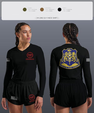Womens Long Sleeve Vneck Shirt, HHC 2/108 IN, , Teamtime, Team time, sublimation, custom sports apparel, team uniforms, spirit wear, spiritwear, sports uniforms, custom shirts, team store, custom team store, fundraiser sports, apparel fundraiser