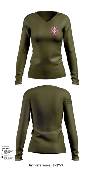 Womens Long Sleeve Vneck Shirt, Amed, , Teamtime, Team time, sublimation, custom sports apparel, team uniforms, spirit wear, spiritwear, sports uniforms, custom shirts, team store, custom team store, fundraiser sports, apparel fundraiser