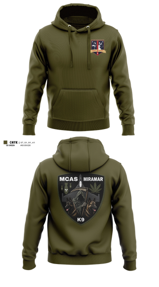 Hoodie, MCAS Miramar Military Working Dog Section, Marines, Teamtime, Team time, sublimation, custom sports apparel, team uniforms, spirit wear, spiritwear, sports uniforms, custom shirts, team store, custom team store, fundraiser sports, apparel fundraiser