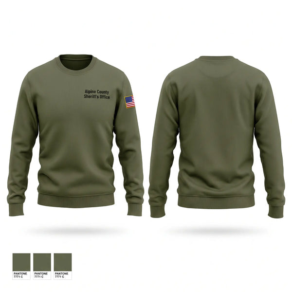 Crew Neck Sweatshirt, Alpine County Sheriff’s Office, Police, Teamtime, Team time, sublimation, custom sports apparel, team uniforms, spirit wear, spiritwear, sports uniforms, custom shirts, team store, custom team store, fundraiser sports, apparel fundraiser