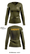 Clinton County Sheriffs Office 37421235 Women's Long Sleeve V-neck Shirt - 1