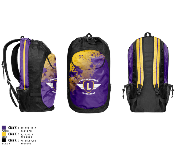 Gear Bag, Lexington Minutemen, Track & Field, Teamtime, Team time, sublimation, custom sports apparel, team uniforms, spirit wear, spiritwear, sports uniforms, custom shirts, team store, custom team store, fundraiser sports, apparel fundraiser