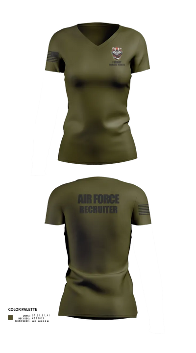 336 RCS F Flight 15570054 Women's Short Sleeve V-neck Shirt - 132