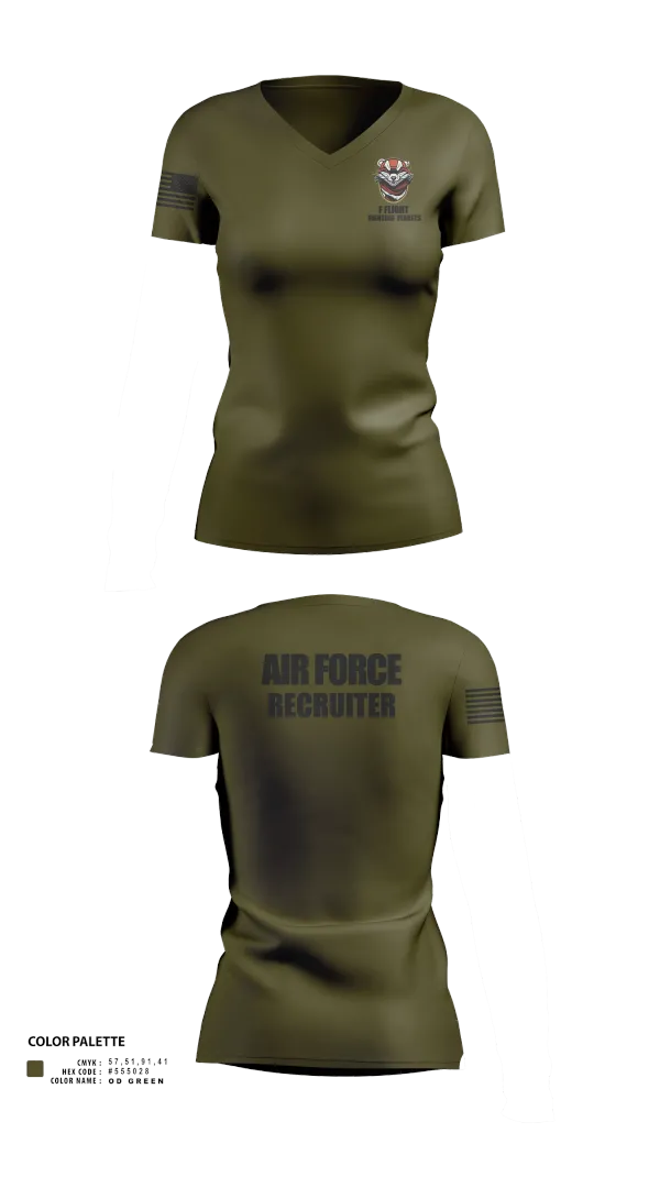 Womens Short Sleeve Vneck Shirt, 336 RCS F Flight, , Teamtime, Team time, sublimation, custom sports apparel, team uniforms, spirit wear, spiritwear, sports uniforms, custom shirts, team store, custom team store, fundraiser sports, apparel fundraiser