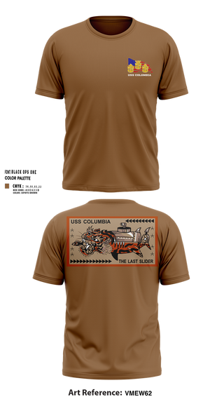 Short Sleeve Performance Shirt, USS Columbia, , Teamtime, Team time, sublimation, custom sports apparel, team uniforms, spirit wear, spiritwear, sports uniforms, custom shirts, team store, custom team store, fundraiser sports, apparel fundraiser