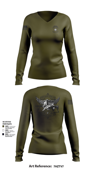 sert 65452085 Women's Long Sleeve V-neck Shirt - 102