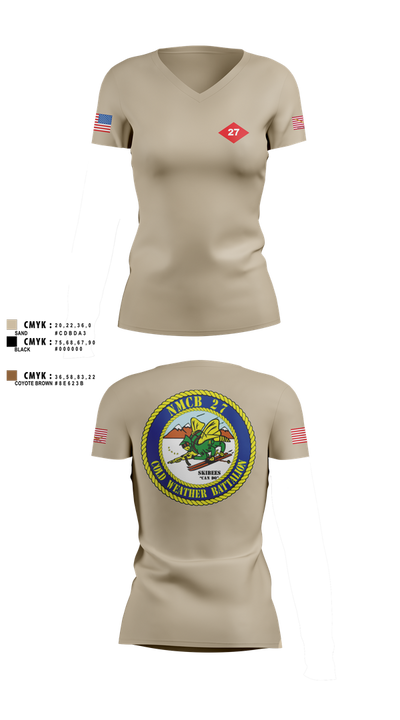 NMCB  27 Women's Short Sleeve V-neck Shirt - 2