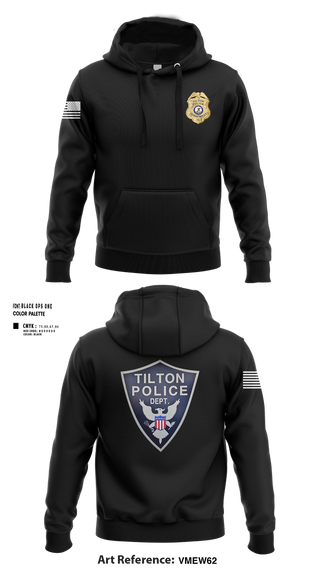 Hoodie, Tilton Police Department, Police, Teamtime, Team time, sublimation, custom sports apparel, team uniforms, spirit wear, spiritwear, sports uniforms, custom shirts, team store, custom team store, fundraiser sports, apparel fundraiser