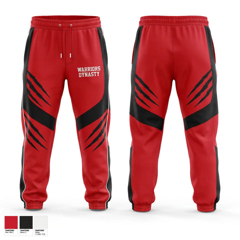 Sweatpants, Warriors Dynasty, , Teamtime, Team time, sublimation, custom sports apparel, team uniforms, spirit wear, spiritwear, sports uniforms, custom shirts, team store, custom team store, fundraiser sports, apparel fundraiser