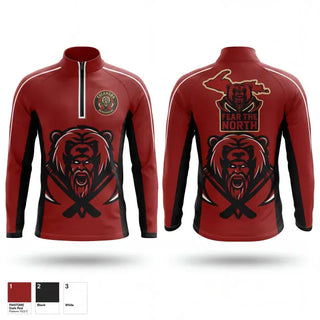 Quarter Zip Jacket, Escanaba Berserkers, Rugby, Teamtime, Team time, sublimation, custom sports apparel, team uniforms, spirit wear, spiritwear, sports uniforms, custom shirts, team store, custom team store, fundraiser sports, apparel fundraiser