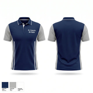 Short Sleeve Performance Polo, St. Francis de Sales, Cross Country, Teamtime, Team time, sublimation, custom sports apparel, team uniforms, spirit wear, spiritwear, sports uniforms, custom shirts, team store, custom team store, fundraiser sports, apparel fundraiser