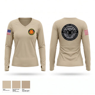 Womens Long Sleeve Vneck Shirt, Special Operations, Fire Department, Teamtime, Team time, sublimation, custom sports apparel, team uniforms, spirit wear, spiritwear, sports uniforms, custom shirts, team store, custom team store, fundraiser sports, apparel fundraiser