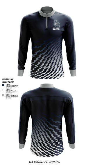 Quarter Zip Jacket, Ohio county, Wrestling, Teamtime, Team time, sublimation, custom sports apparel, team uniforms, spirit wear, spiritwear, sports uniforms, custom shirts, team store, custom team store, fundraiser sports, apparel fundraiser