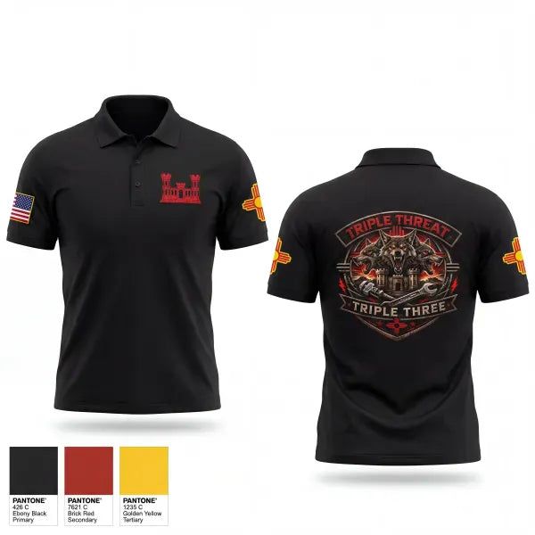 Short Sleeve Performance Polo, 333rd Triple Threat 2, Army, Teamtime, Team time, sublimation, custom sports apparel, team uniforms, spirit wear, spiritwear, sports uniforms, custom shirts, team store, custom team store, fundraiser sports, apparel fundraiser