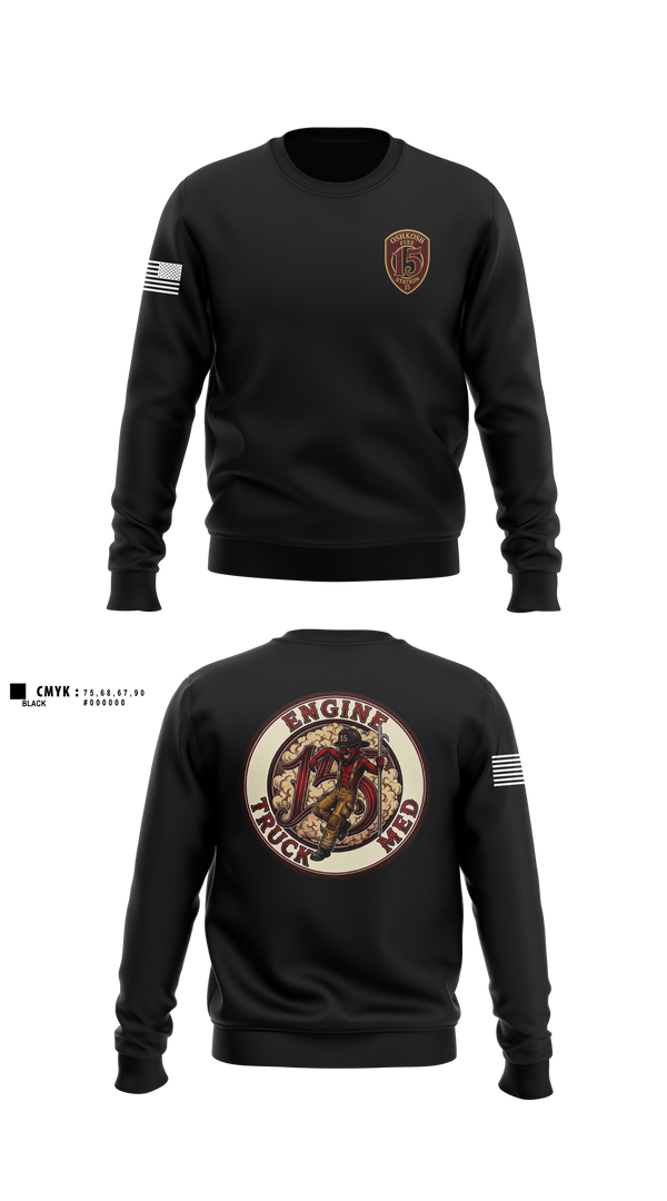 Crew Neck Sweatshirt, Full House, Fire Department, Teamtime, Team time, sublimation, custom sports apparel, team uniforms, spirit wear, spiritwear, sports uniforms, custom shirts, team store, custom team store, fundraiser sports, apparel fundraiser