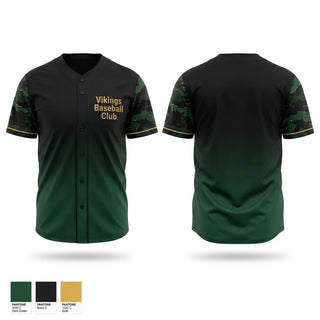 Full Button Baseball Jersey, Vikings Baseball Club, Baseball, Teamtime, Team time, sublimation, custom sports apparel, team uniforms, spirit wear, spiritwear, sports uniforms, custom shirts, team store, custom team store, fundraiser sports, apparel fundraiser