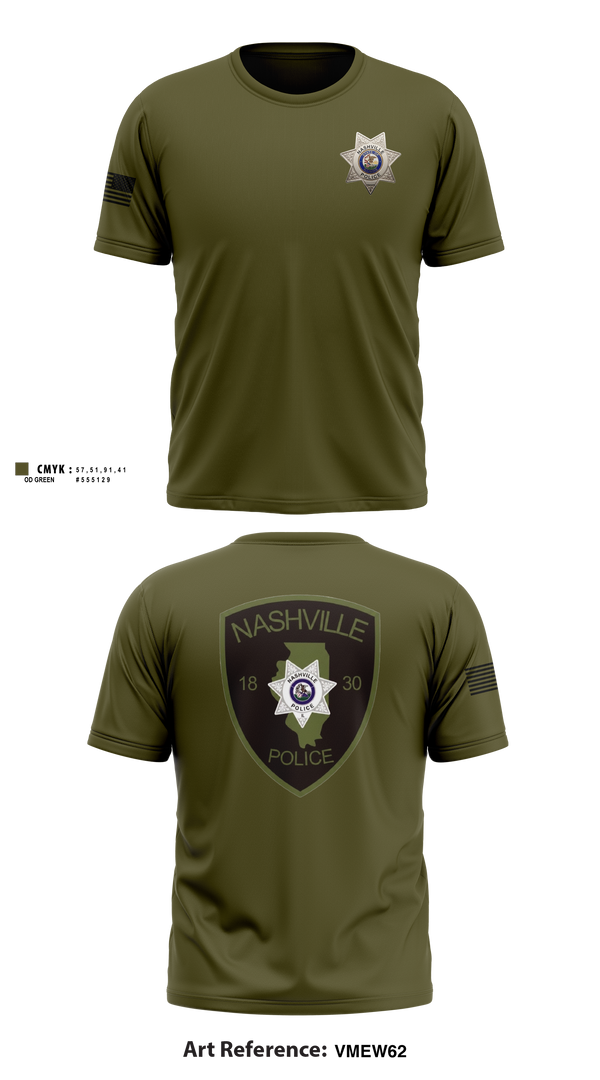 Old School Cotton Feel Shirt, Nashville Police Department, IL, Police, Teamtime, Team time, sublimation, custom sports apparel, team uniforms, spirit wear, spiritwear, sports uniforms, custom shirts, team store, custom team store, fundraiser sports, apparel fundraiser