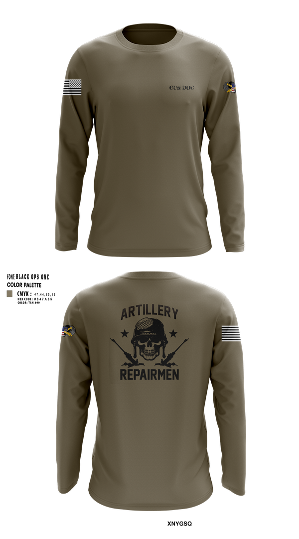 Long Sleeve Performance Shirt, ARMT 1-320th Field Artillery, Army, Teamtime, Team time, sublimation, custom sports apparel, team uniforms, spirit wear, spiritwear, sports uniforms, custom shirts, team store, custom team store, fundraiser sports, apparel fundraiser
