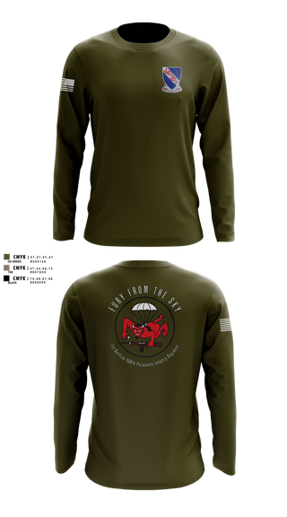 Long Sleeve Performance Shirt, CCo, 1-508PIR (OG), Army, Teamtime, Team time, sublimation, custom sports apparel, team uniforms, spirit wear, spiritwear, sports uniforms, custom shirts, team store, custom team store, fundraiser sports, apparel fundraiser