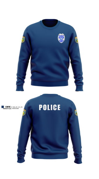 Crew Neck Sweatshirt, team name, Police, Teamtime, Team time, sublimation, custom sports apparel, team uniforms, spirit wear, spiritwear, sports uniforms, custom shirts, team store, custom team store, fundraiser sports, apparel fundraiser