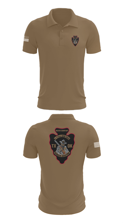 B CO 1-114TH AVN S&S 16112199 Short Sleeve Performance Polo - 7