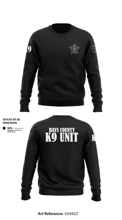 Hays County Sheriff’s Office 39669531 Crew Neck Sweatshirt - 323