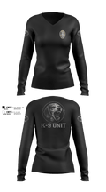 Farmersville PD 79082550 Women's Long Sleeve V-neck Shirt - 100