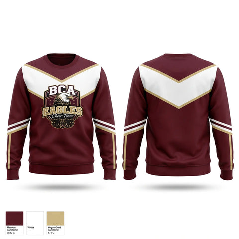 Crew Neck Sweatshirt, Eagles, Cheer, Teamtime, Team time, sublimation, custom sports apparel, team uniforms, spirit wear, spiritwear, sports uniforms, custom shirts, team store, custom team store, fundraiser sports, apparel fundraiser