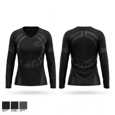 Fidelity Protective Services Women's Long Sleeve V-neck Shirt - 1