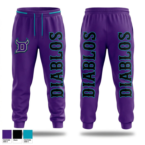 Sweatpants, Diablos, Baseball, Teamtime, Team time, sublimation, custom sports apparel, team uniforms, spirit wear, spiritwear, sports uniforms, custom shirts, team store, custom team store, fundraiser sports, apparel fundraiser