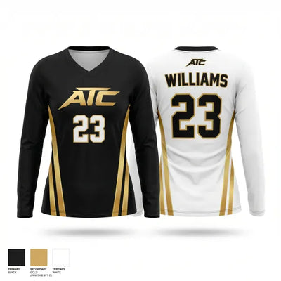 ATC Sports 50874562 Women's Long Sleeve V-neck Shirt - 1