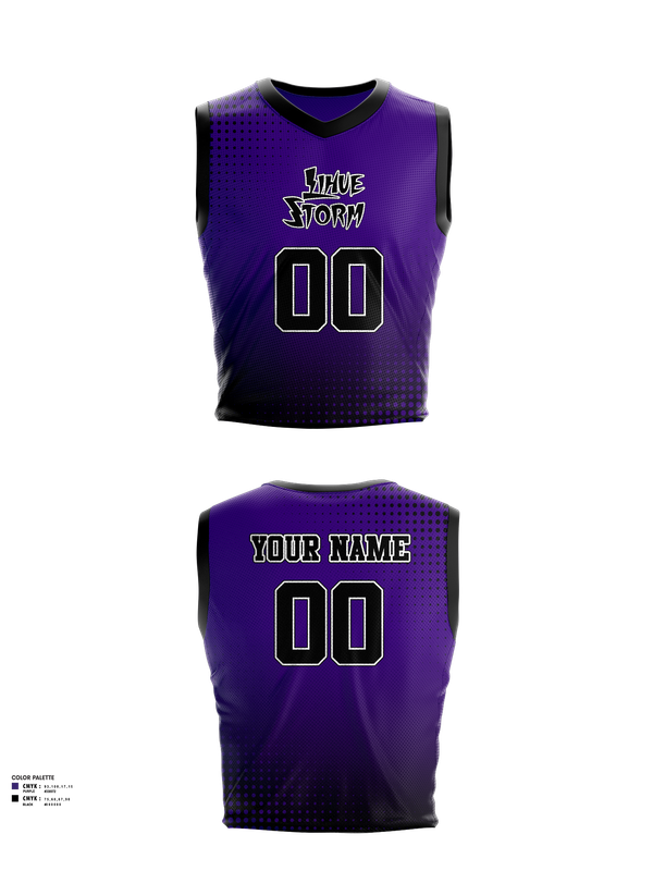 Womens Basketball Jersey, Lihue Storm, Women's Basketball, Teamtime, Team time, sublimation, custom sports apparel, team uniforms, spirit wear, spiritwear, sports uniforms, custom shirts, team store, custom team store, fundraiser sports, apparel fundraiser