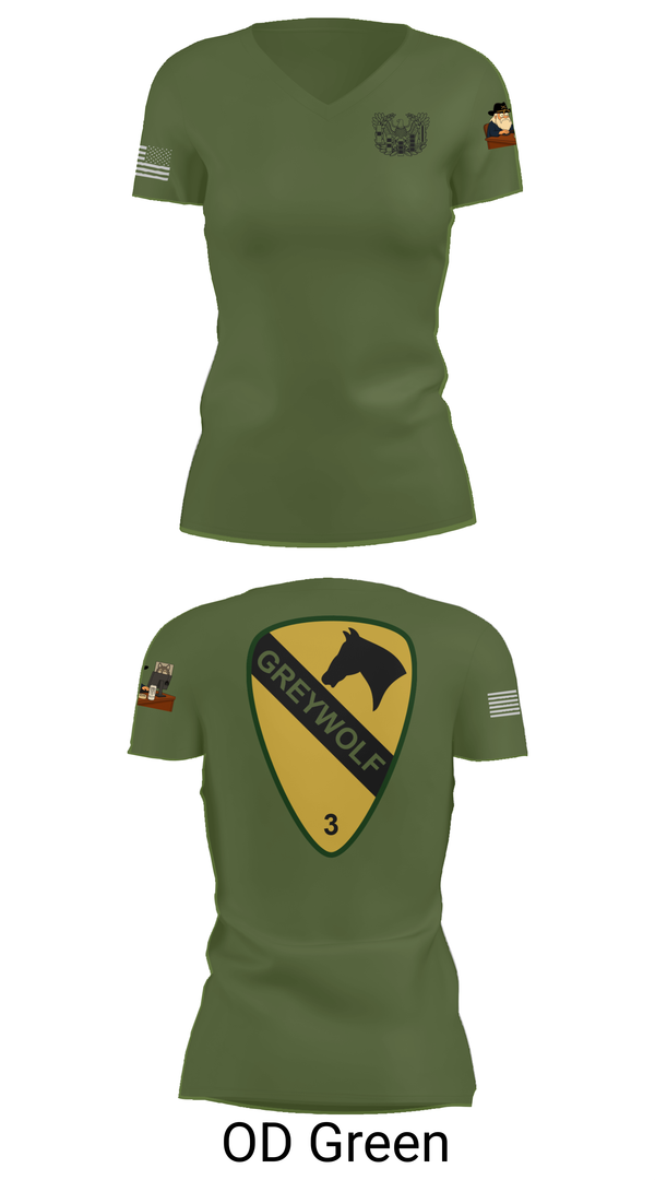 Womens Short Sleeve Vneck Shirt, 1st cav Div 3abct, , Teamtime, Team time, sublimation, custom sports apparel, team uniforms, spirit wear, spiritwear, sports uniforms, custom shirts, team store, custom team store, fundraiser sports, apparel fundraiser