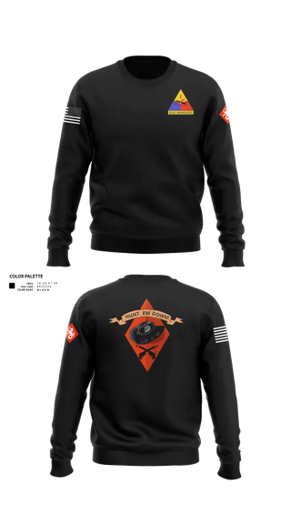 Crew Neck Sweatshirt, Baker 4-60 ADAR, Army, Teamtime, Team time, sublimation, custom sports apparel, team uniforms, spirit wear, spiritwear, sports uniforms, custom shirts, team store, custom team store, fundraiser sports, apparel fundraiser
