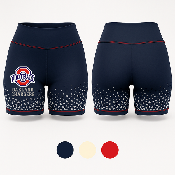 Womens Shorts, Oakland Chargers, , Teamtime, Team time, sublimation, custom sports apparel, team uniforms, spirit wear, spiritwear, sports uniforms, custom shirts, team store, custom team store, fundraiser sports, apparel fundraiser